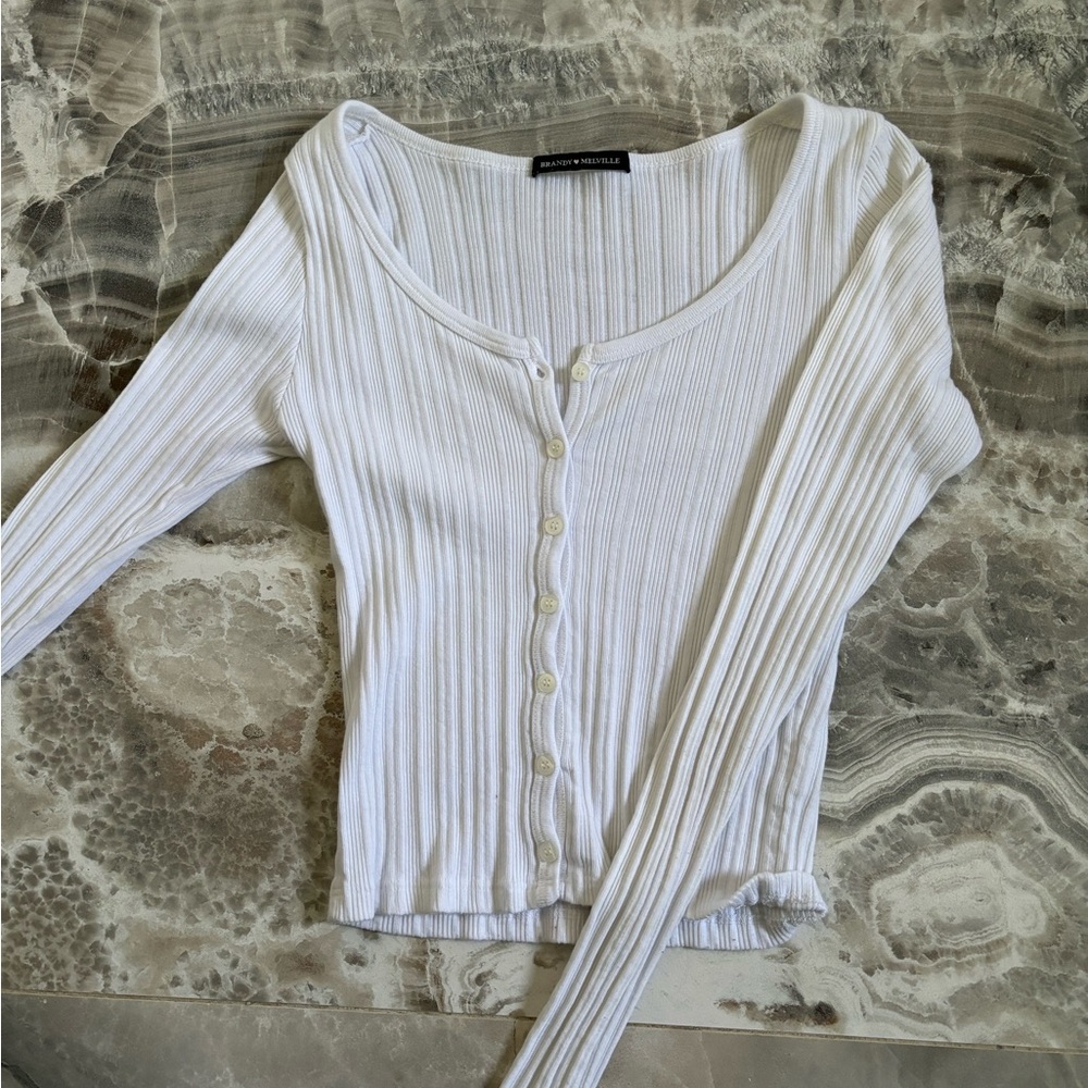 brandy melville button sweater
